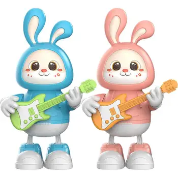Электронный танцующий кролик Игрушки для раннего развития, куклы-кролики с подсветкой, подарочная милая модель кролика для детей, дети